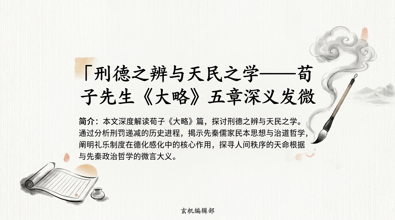 刑德之辨与天民之学——荀子先生《大略》五章深义发微 - 衍象坊