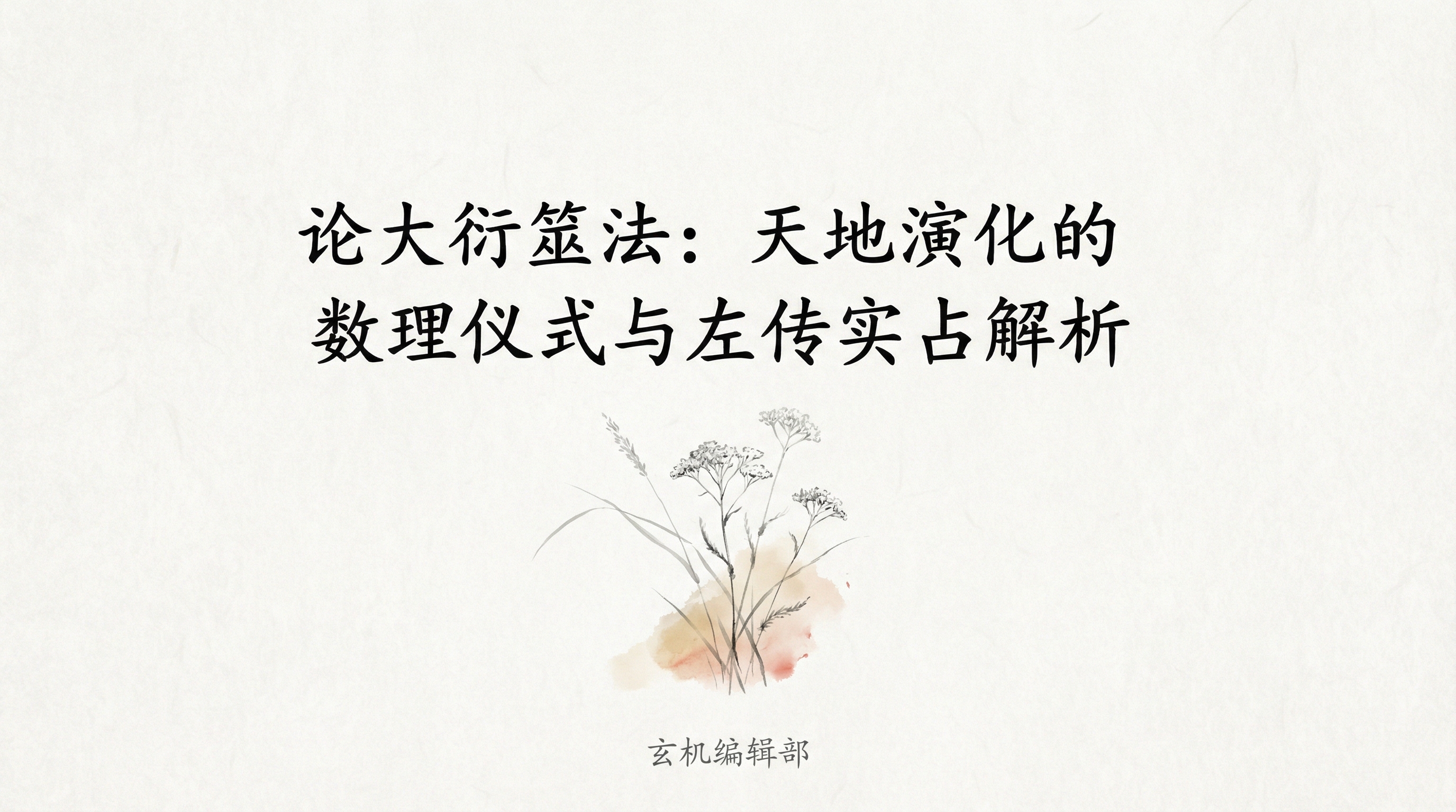 论大衍筮法:天地演化的数理仪式与左传实占解析