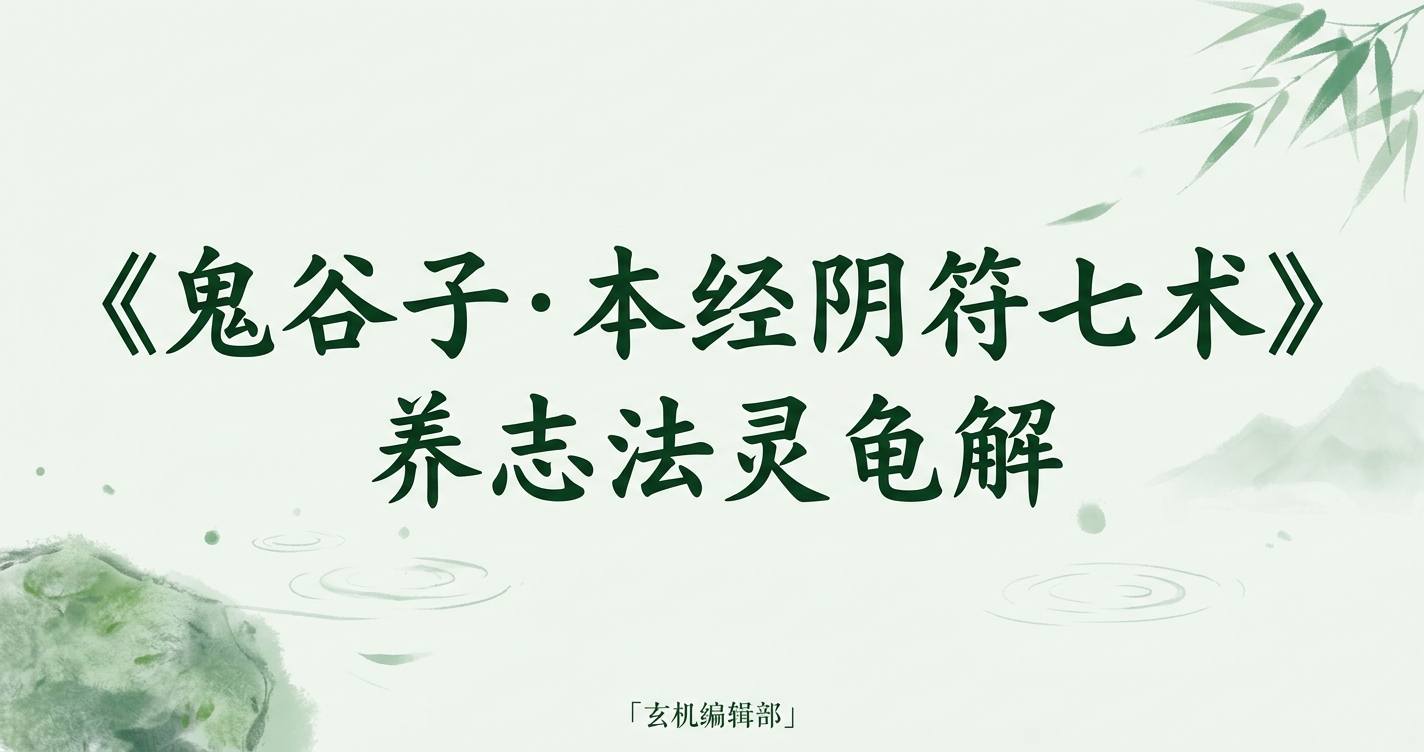《鬼谷子·本经阴符七术》养志法灵龟解