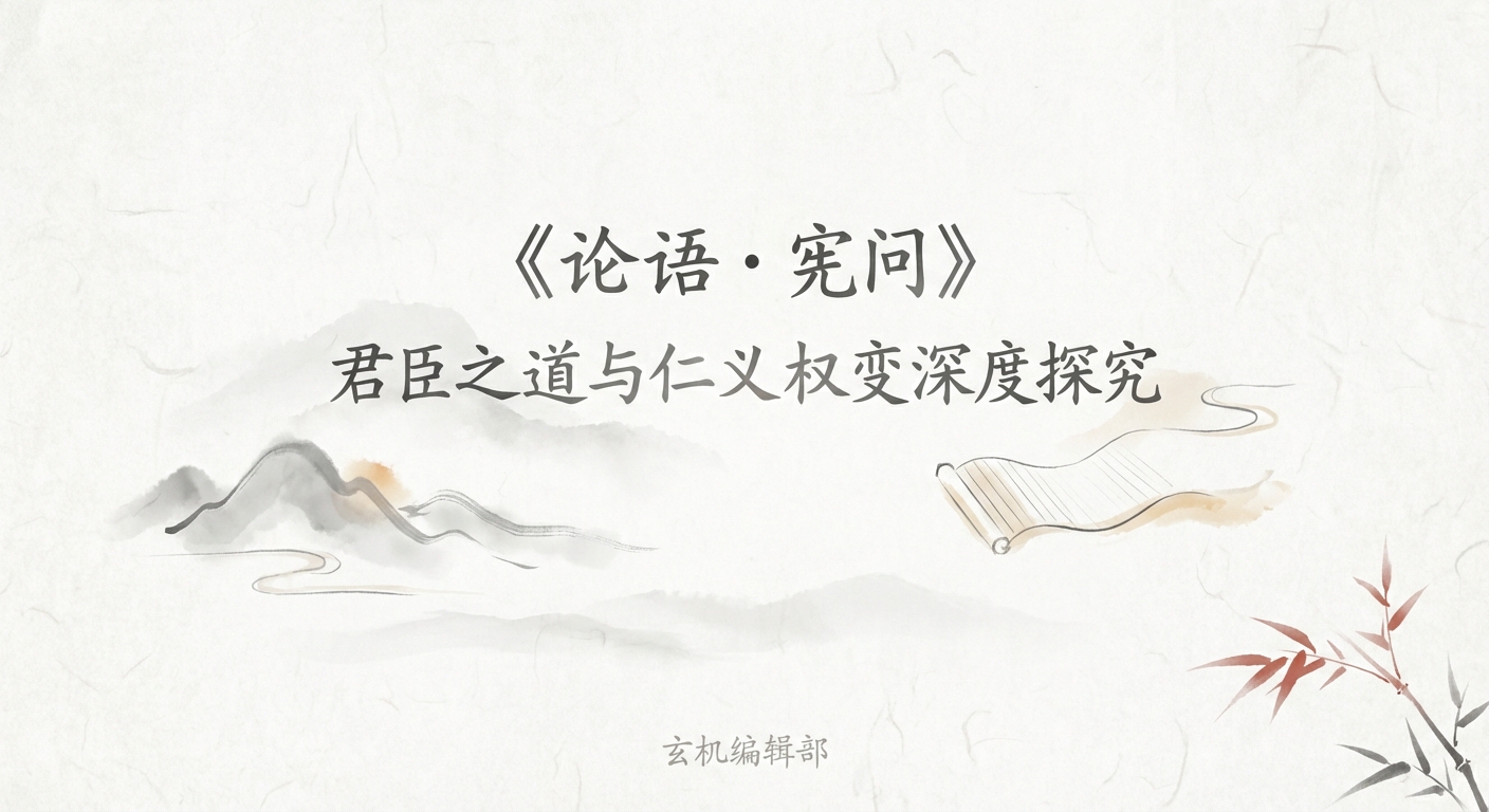 《论语·宪问》君臣之道与仁义权变深度探究