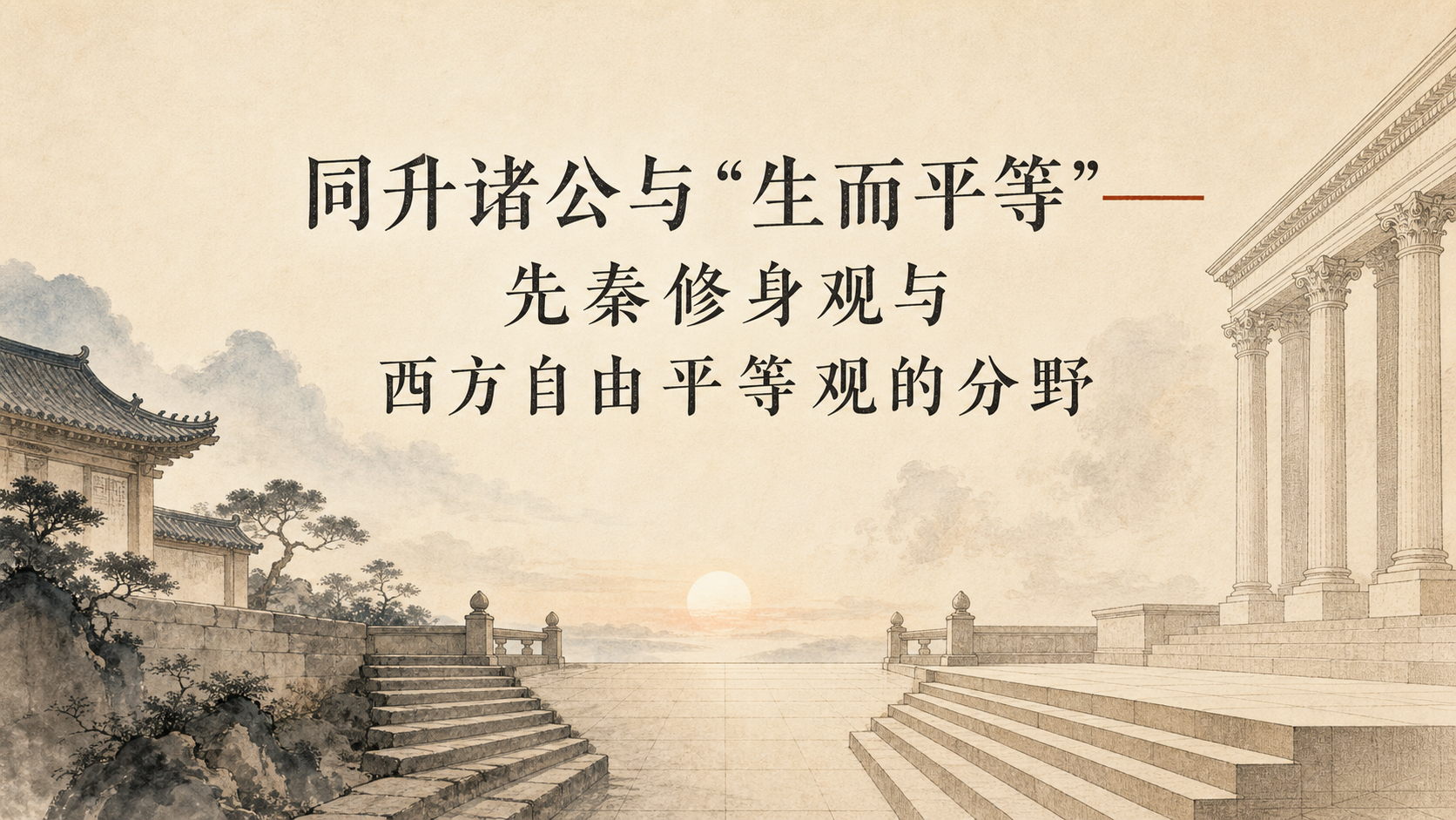 同升诸公与"生而平等"——先秦修身观与西方自由平等观的分野