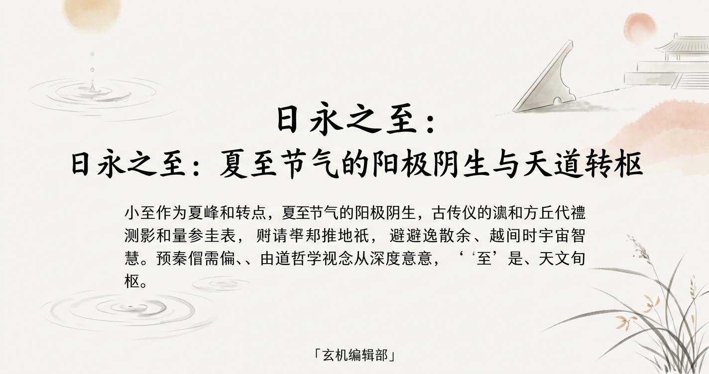 日永之至：夏至节气的阳极阴生与天道转枢
