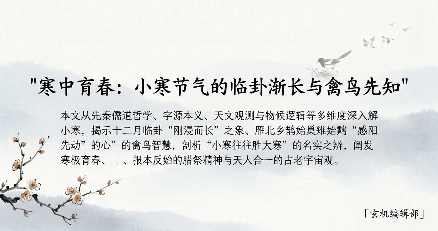 寒中育春：小寒节气的临卦渐长与禽鸟先知