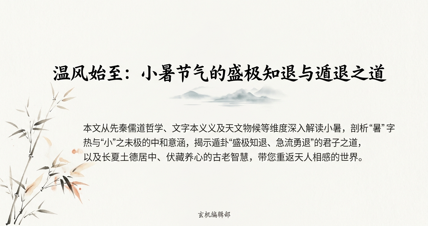 温风始至：小暑节气的盛极知退与遁退之道
