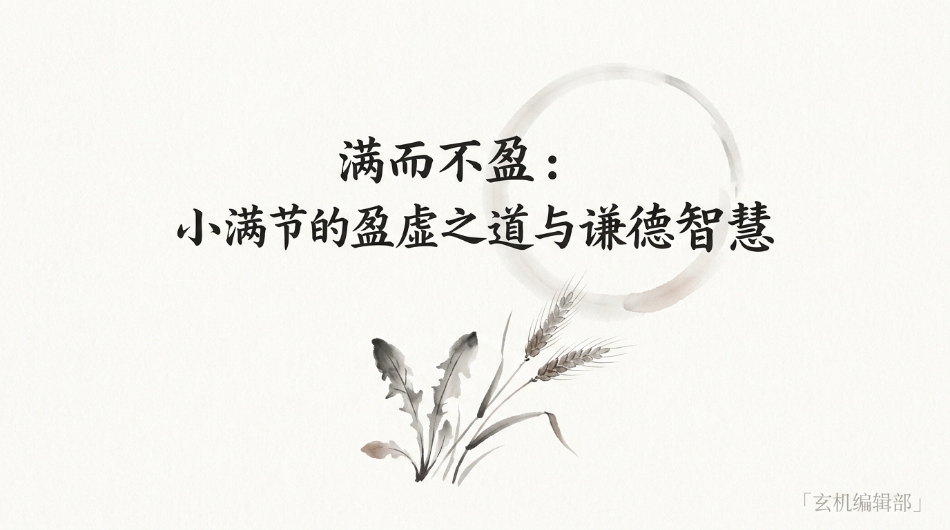 满而不盈:小满节气的盈虚之道与谦德智慧