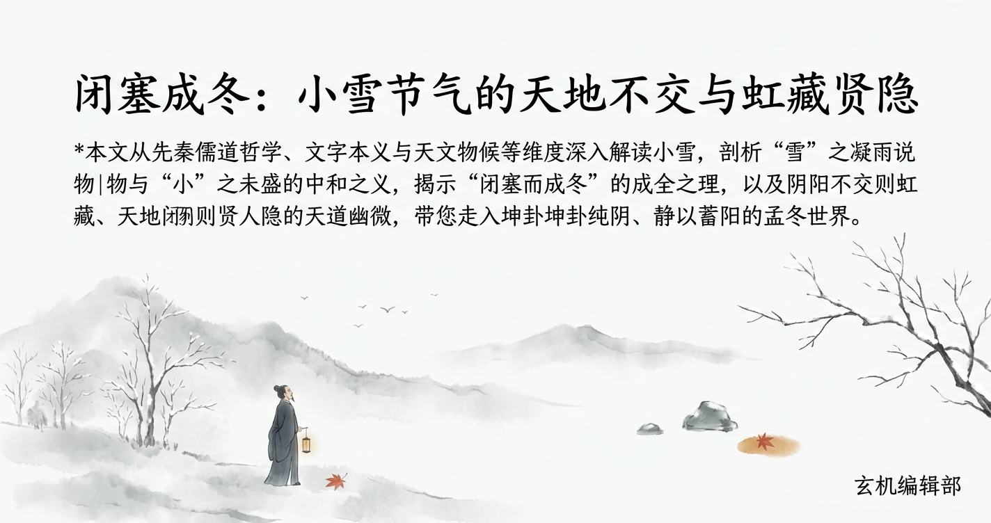闭塞成冬:小雪节气的天地不交与虹藏贤隐