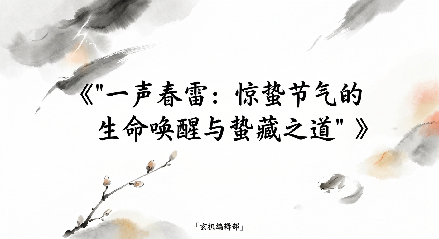 一声春雷:惊蛰节气的生命唤醒与蛰藏之道