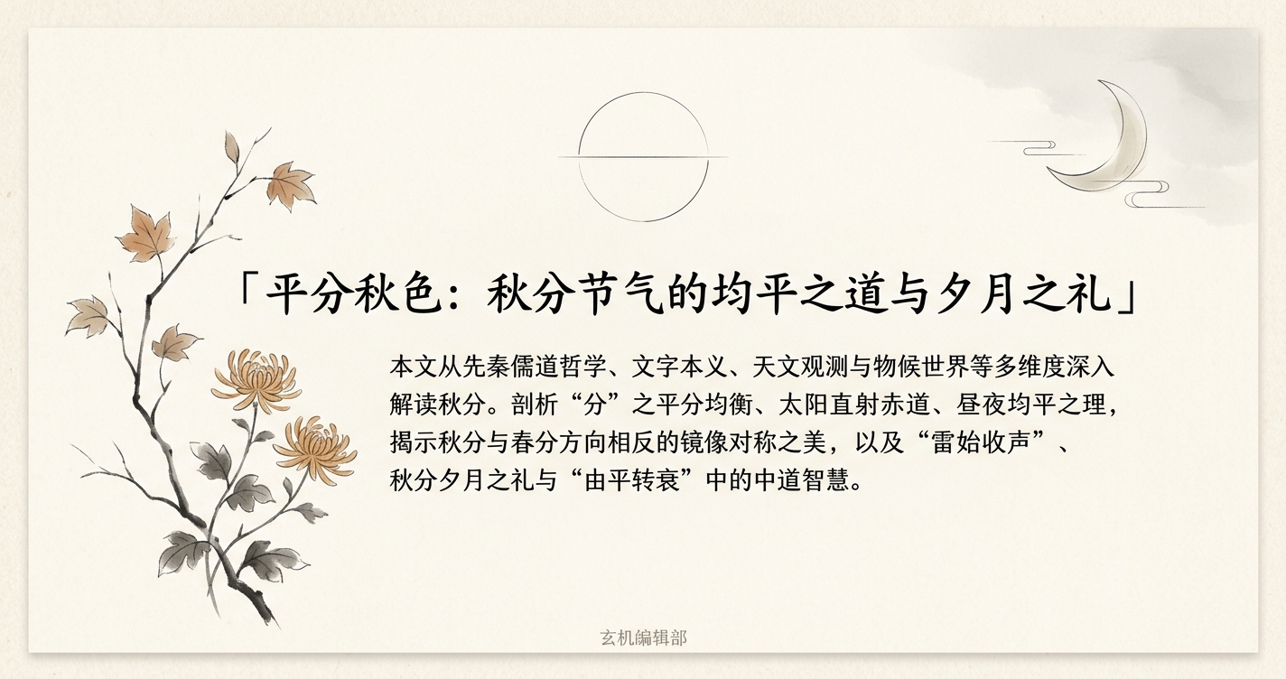 平分秋色：秋分节气的均平之道与夕月之礼