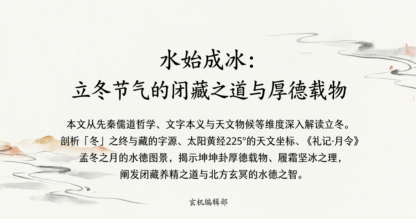 水始成冰:立冬节气的闭藏之道与厚德载物