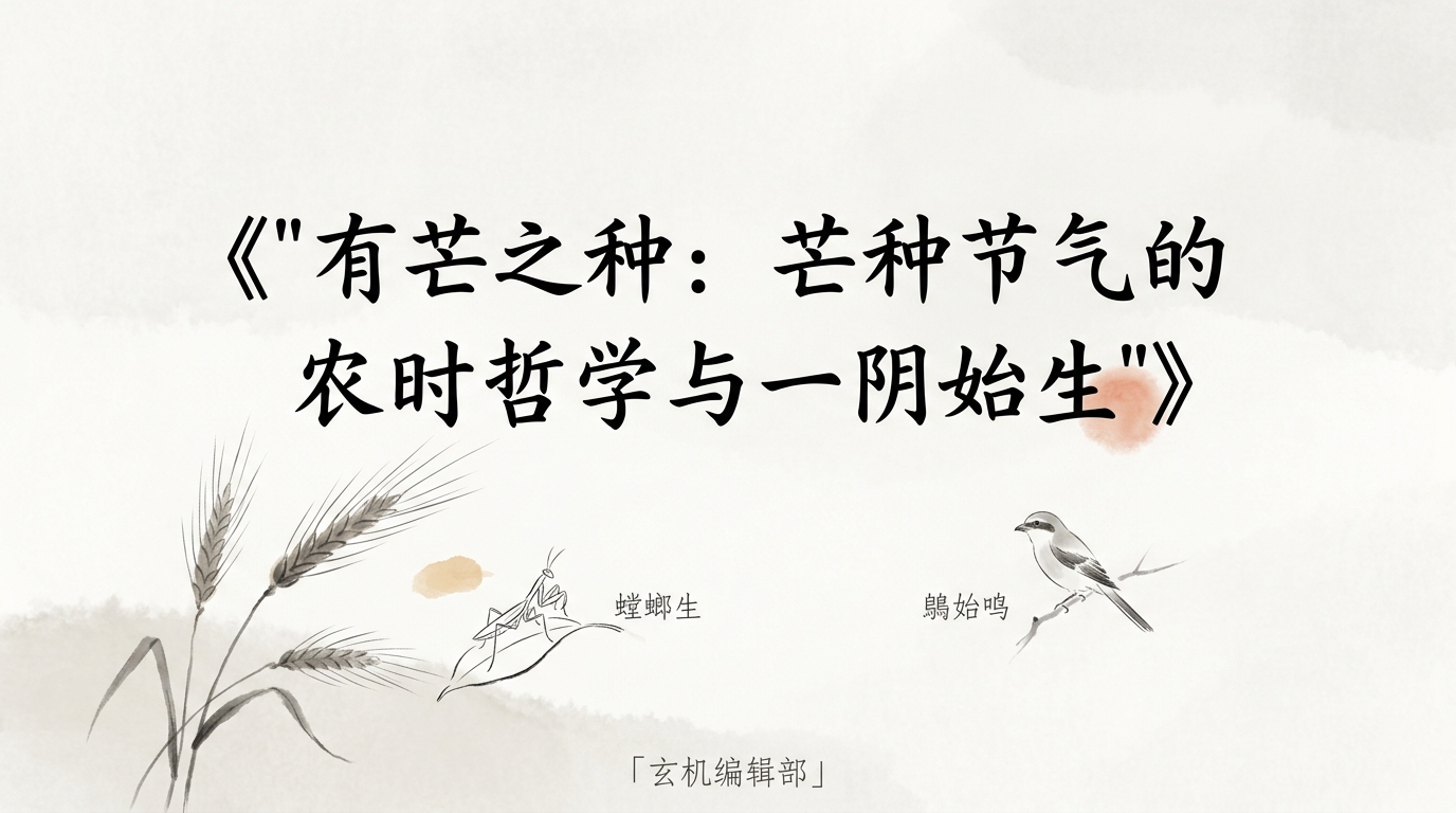 有芒之种:芒种节气的农时哲学与一阴始生