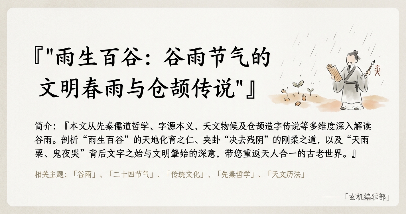 雨生百谷：谷雨节气的文明春雨与仓颉传说