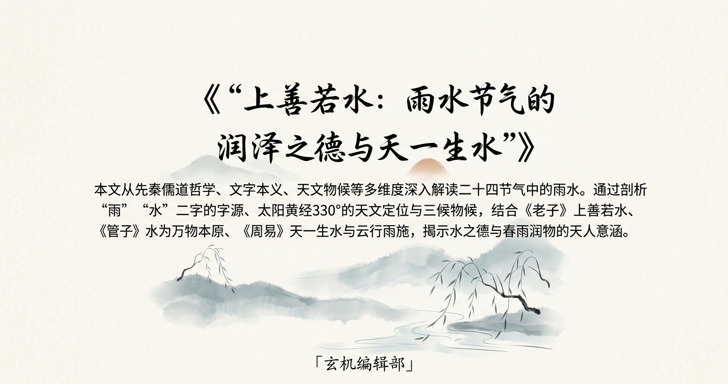 上善若水:雨水节气的润泽之德与天一生水