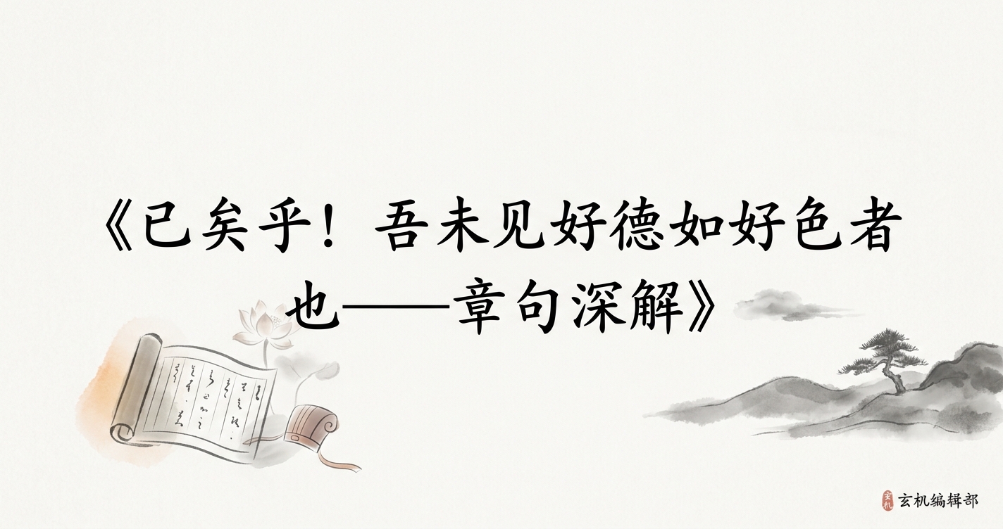 已矣乎！吾未见好德如好色者也——章句深解