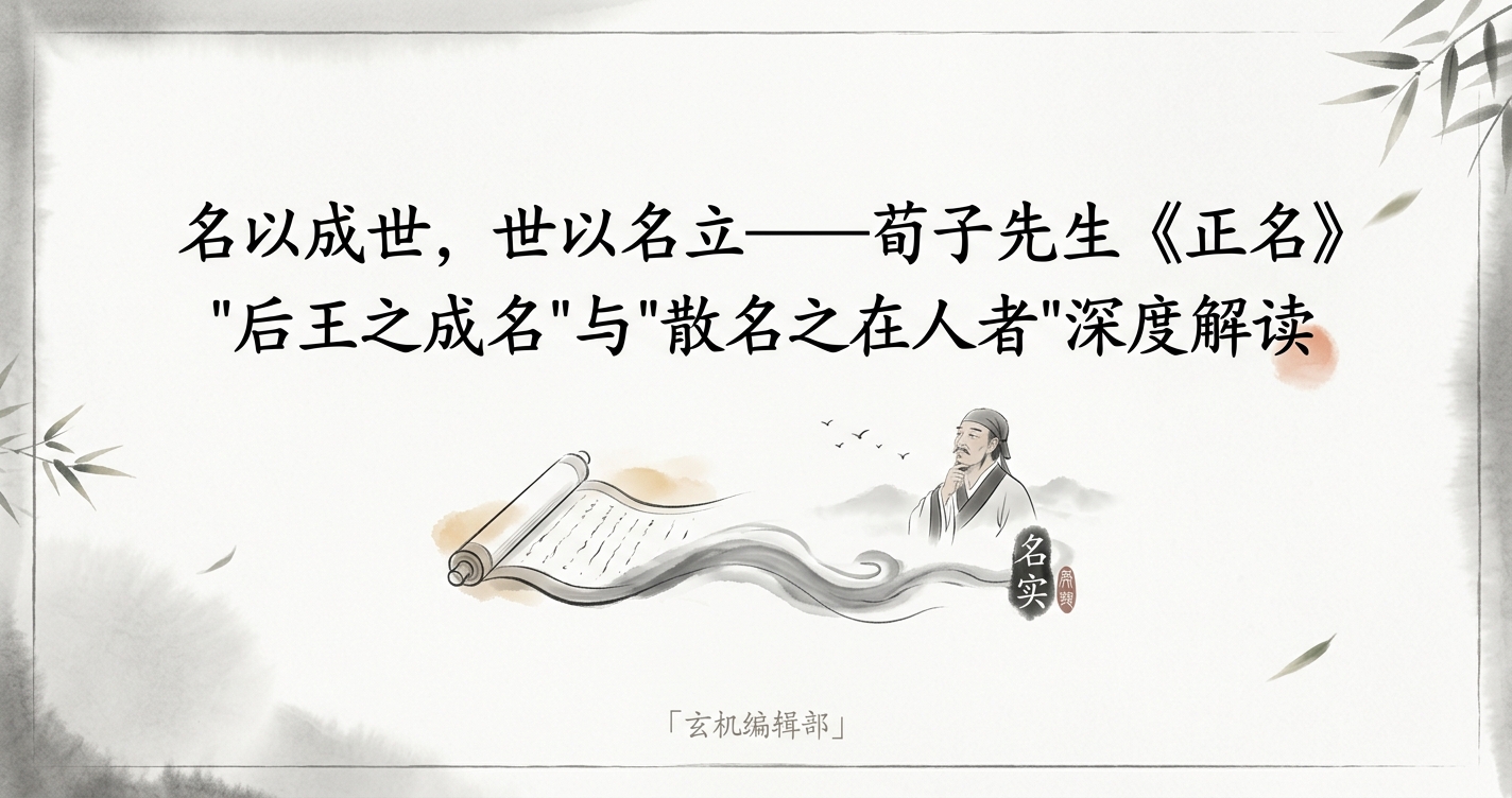 名以成世,世以名立——荀子先生《正名》"后王之成名"与"散名之在人者"深度解读