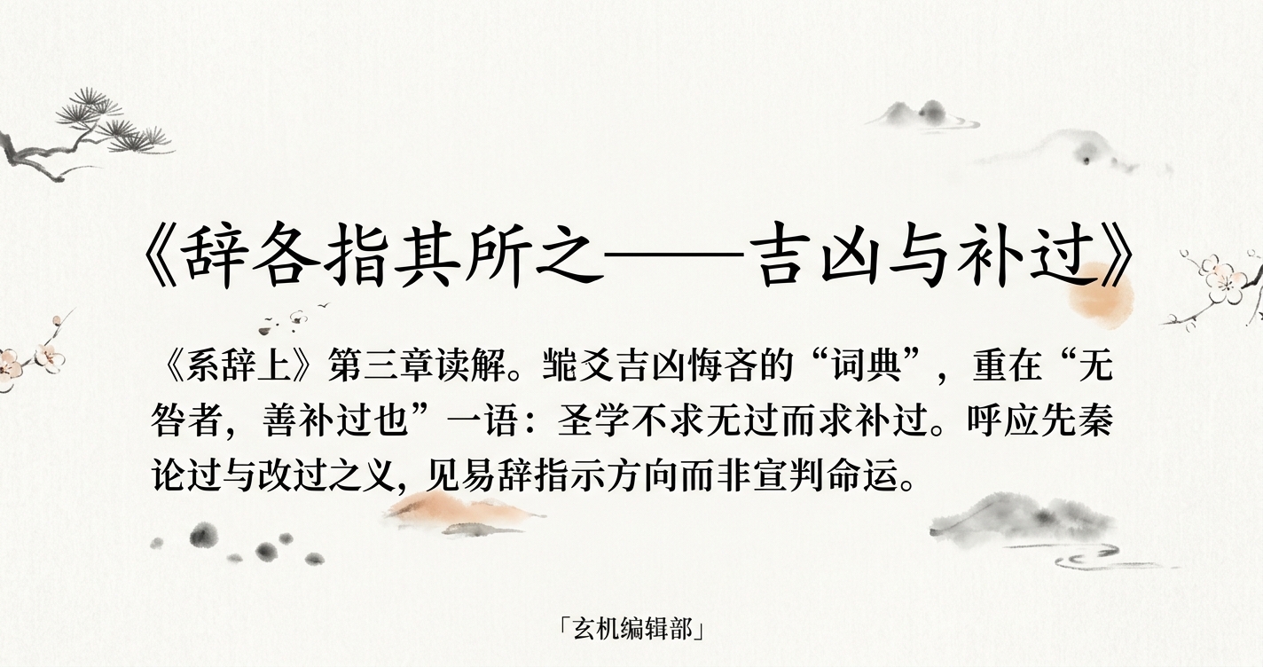 辞各指其所之——吉凶与补过
