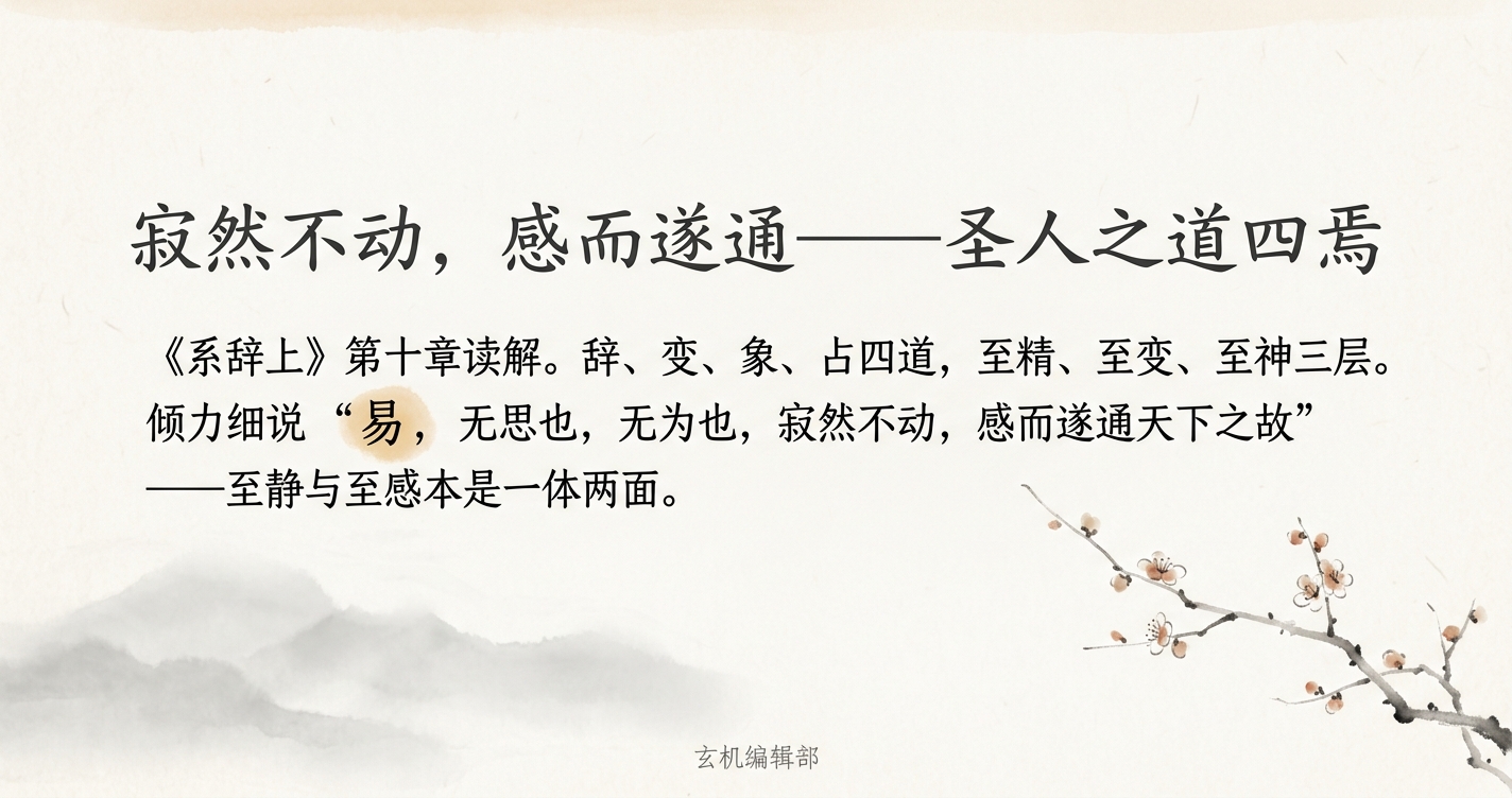 寂然不动，感而遂通——圣人之道四焉