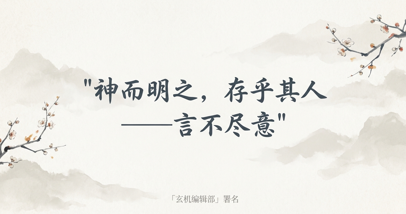 神而明之,存乎其人——言不尽意