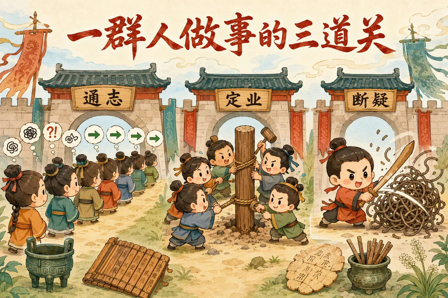 通志、定业、断疑