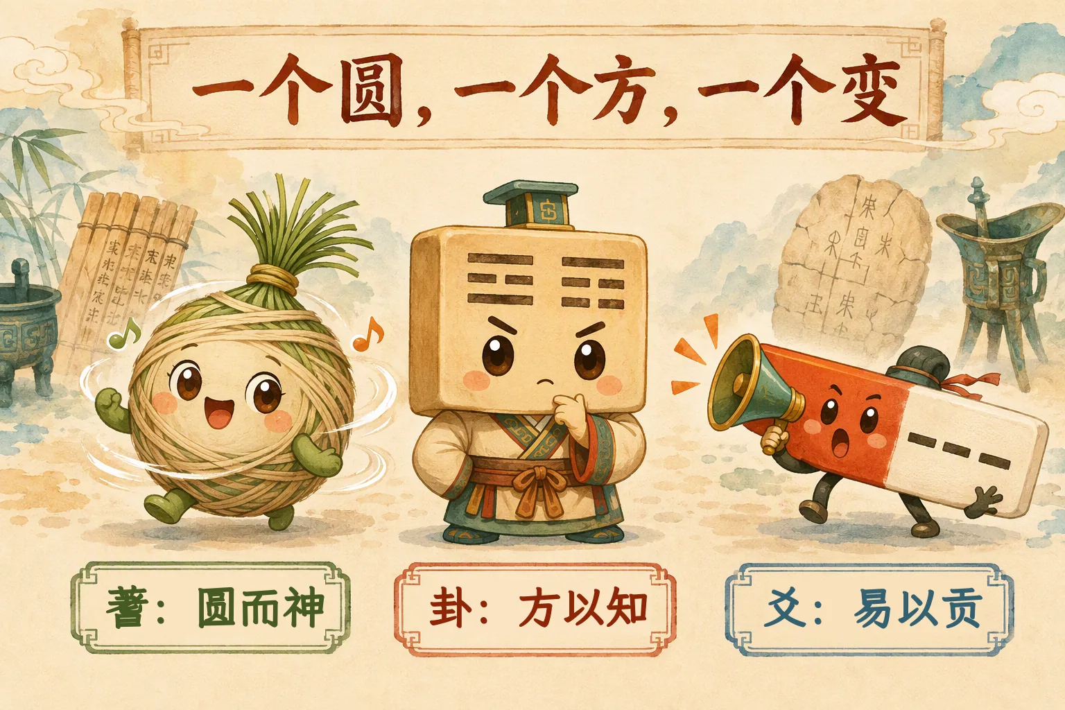 蓍圆、卦方、爻变