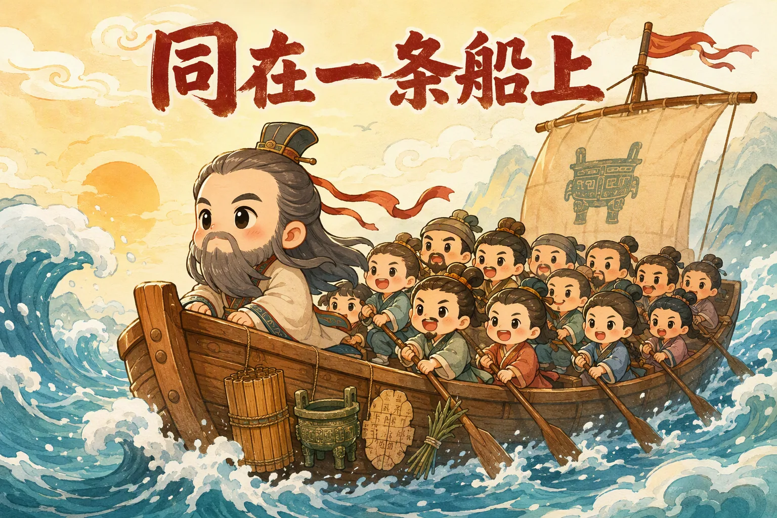 同在一条船上
